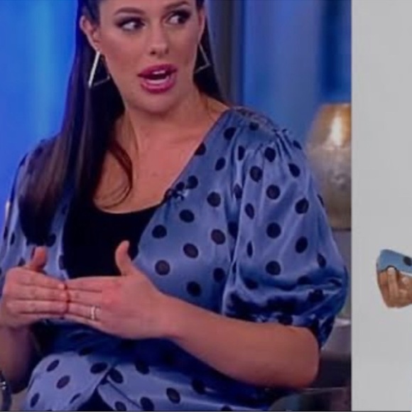 Zara Blue Polka Dot Wrap Maxi Dress | Size Medium - Picture 7 of 16